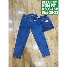 0506-15 # сині жіночі джинси (RELUCKY, стрейчові, 6 од. розміри напівбатал: 28. 29. 30. 31. 32. 33) видача наступного дня
