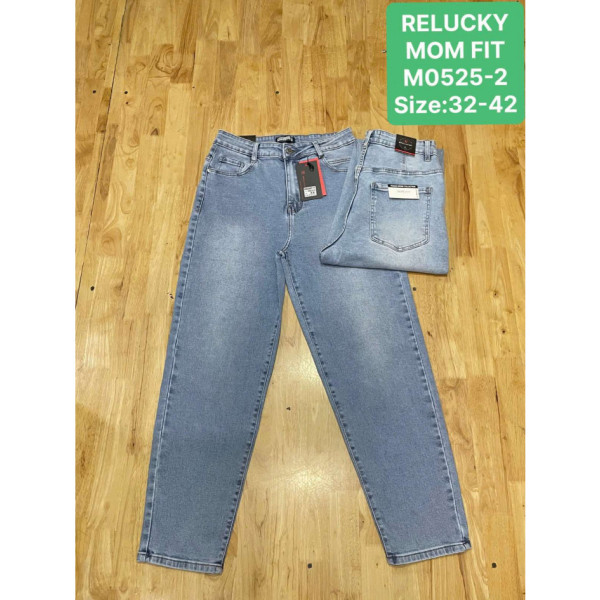 0525-2# блакитні жіночі джинси мом (Relucky, 6 од., розміри батал: 32-42) видача наступного дня