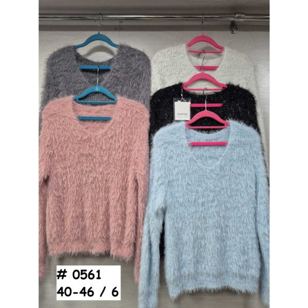 0561* мікс кольорів жіночий светр (6 од., розміри норма: 40-46) видача наступного дня