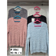 0561* мікс кольорів жіночий светр (6 од., розміри норма: 40-46) видача наступного дня