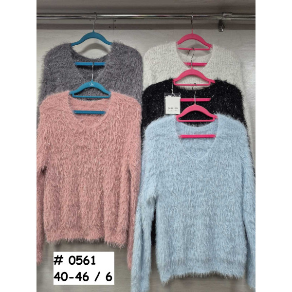 0561* мікс кольорів жіночий светр (6 од., розміри норма: 40-46) видача наступного дня