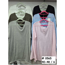 0565* мікс кольорів жіночий светр oversize (6 од., розміри норма: 40-48) видача наступного дня