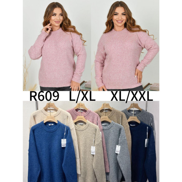 0609 мікс квітів жіночий светр (5 од., розміри напівбатал: L-2XL)