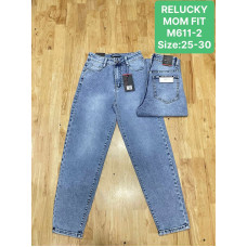 0611-2# блакитні жіночі джинси мом (Relucky, 6 од., розміри норма: 25-30) видача наступного дня