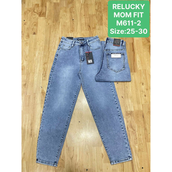 0611-2# блакитні жіночі джинси мом (Relucky, 6 од., розміри норма: 25-30) видача наступного дня