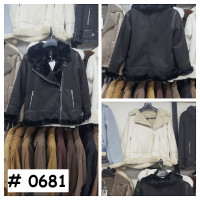 0681* вибір кольору жіноча дублянка, oversize, екохутро (6 од., розміри норма: S-L) видача наступного дня