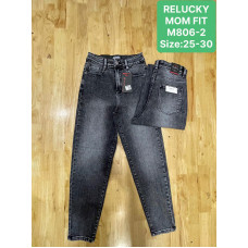 0806-2# сірі жіночі джинси мом (6 од., розміри норма: 25-30) видача наступного дня