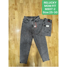 0807-2# сірі жіночі джинси мом (6 од., розміри норма: 25-30) видача наступного дня