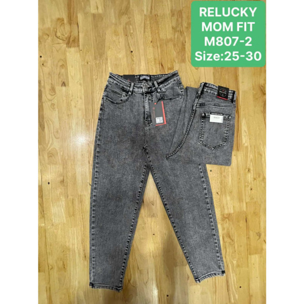 0807-2# сірі жіночі джинси мом (6 од., розміри норма: 25-30) видача наступного дня