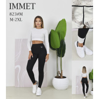 0823* чорні жіночі лосини з утяжкою на флісі (IMMET, 4 од., розміри норма: M-2XL ) видача наступного дня