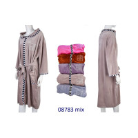 08783* мікс кольорів жіночий велюровий халат (3 од., розміри батал: 60-62-64) видача наступного дня