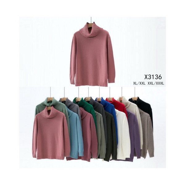 3136 мікс квітів жіночий светр (5 од., розміри напівбатал: XL-3XL)