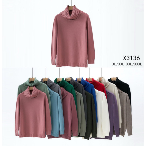 3136 мікс квітів жіночий светр (5 од., розміри напівбатал: XL-3XL)