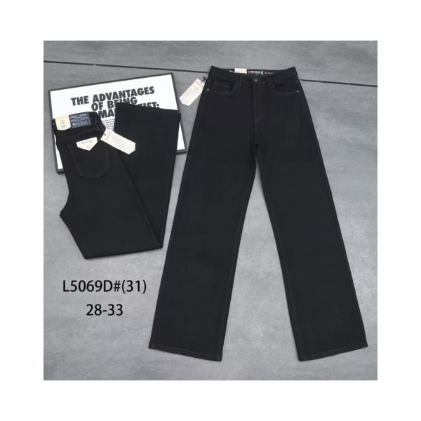 5069-1 # черные женские джинсы (VINDASION, 6 ед, размеры полубатал: 28-33) выдача на следующий день