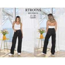 6015* сірі жіночі джинси палаццо з кишенями (RTROOSS, стрейч, 6 од., розміри норма: 25-30) видача наступного дня