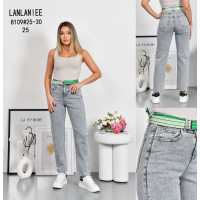 8109# серые женские джинсы lanlaniee (стейч коттон, 6 ед, размеры норма: 25-30) выдача на следующий день