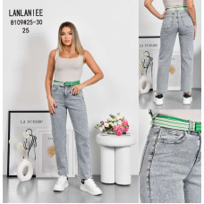 8109# сірі жіночі джинси lanlaniee (стейч котон, 6 од., розміри норма: 25-30) видача наступного дня