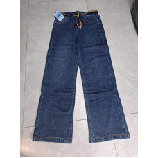 0499-1 # сині жіночі джинси палаццо (стрейч, 6 од., розміри батал: 31-38) видача наступного дня