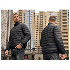 09274* чорна чоловіча куртка, єврозима (5 од., розміри напівбатал: XL-2XL-3XL-4XL-5XL) видача наступного дня