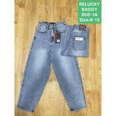 0006-1# сині дитячі джинси relucky (стрейч-коттон, 6 од., розміри дитячі: 8-13) видача наступного дня Джинси