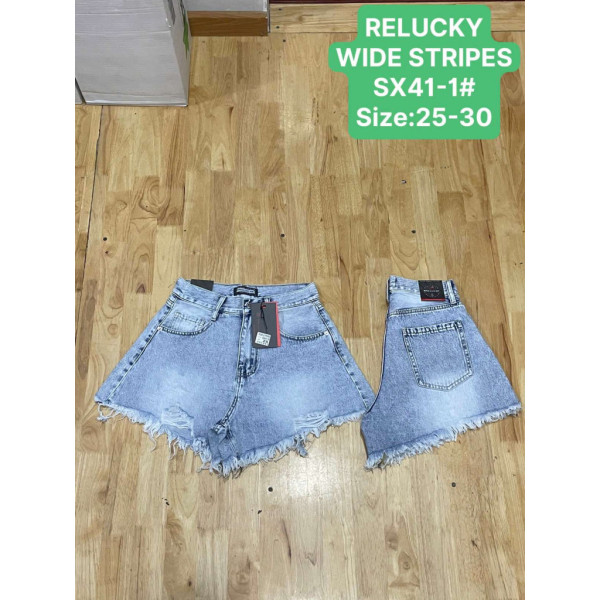 0041# голубые женские джинсовые шорты (Relucky, 6 ед, размеры норма: 25-30) выдача на следующий день Relucky