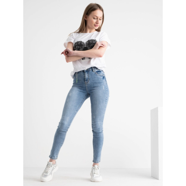 0645-4 / голубые женские джинсы (New Jeans, стрейчевые, 4ед. размеры норма: 27. 27. 28, 28) New Jeans