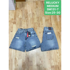 0131# синие женские джинсовые шорты (Relucky, 6 ед, размеры норма: 25-30) выдача на следующий день Relucky