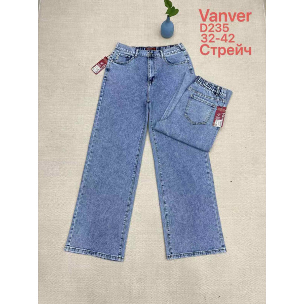 0235# блакитні жіночі джинси vanver (стрейч котон, 6 од., розміри батал: 32-42) видача наступного дня Vanver