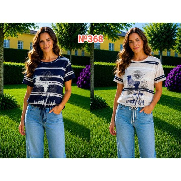 0368 # выбор цвета женская футболка (трикотаж, 4 ед, размеры батал: 2XL-5XL) выдача на следующий день Футболка