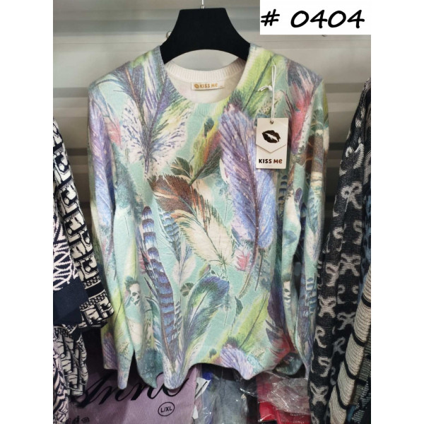 0404# микс цветов женский свитер (Kiss me, 10 ед, размеры полубатал: XL-3XL универсальный) выдача на следующий день Kiss me