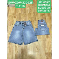 0509# голубые женские джинсовые шорты (Relucky, 6 ед, размеры полубатал: 28-33) выдача на следующий день Relucky