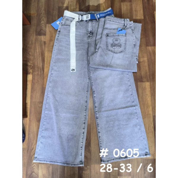 0605# сірі жіночі джинси (стрейч-коттон, 6 од., розміри напівбатал: 28-33) видача наступного дня Джинси