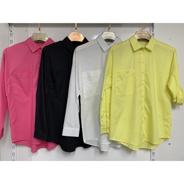 101002 # выбор цвета женская рубашка (коттон, 5 ед, размеры норма: s-2xl) выдача на следующий день Рубашка