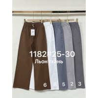 1182 # выбор цвета женские брюки (Fudeyan, лен, 6 ед, размеры норма: 25-30) выдача на следующий день FUDEYAN