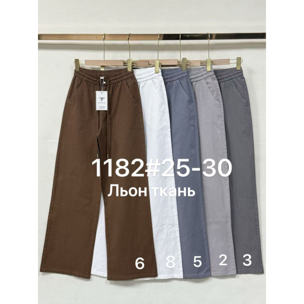 1182 # выбор цвета женские брюки (Fudeyan, лен, 6 ед, размеры норма: 25-30) выдача на следующий день FUDEYAN