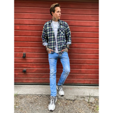 2336-2 / голубые мужские джинсы ( стрейчевые, 2 ед. размеры норма: 31. 31) Джинсы