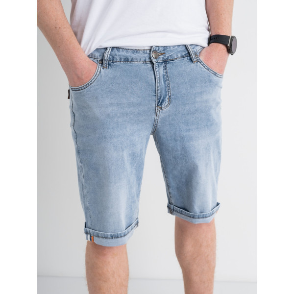 1117-2 / голубые мужские джинсовые шорты (God Baron, стрейчевые, 2 ед. размеры полубатал: 30, 31) Шорты