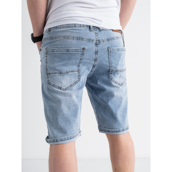 1117-2 / голубые мужские джинсовые шорты (God Baron, стрейчевые, 2 ед. размеры полубатал: 30, 31) Шорты