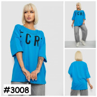 3008# выбор цвета женская футболка (4 ед, размеры батал: 4XL-5XL) выдача на следующий день Футболка