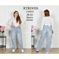 3160# блакитні жіночі джинси (RTROOSS, стрейч коттон, 6 од., розміри напівбатал: 28-32) видача наступного дня RTROOSS