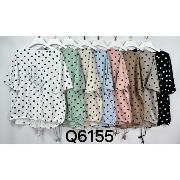 6155# микс цветов женская футболка (Kiss me, 10 ед, размеры батал: 2XL-4XL) выдача на следующий день Kiss me