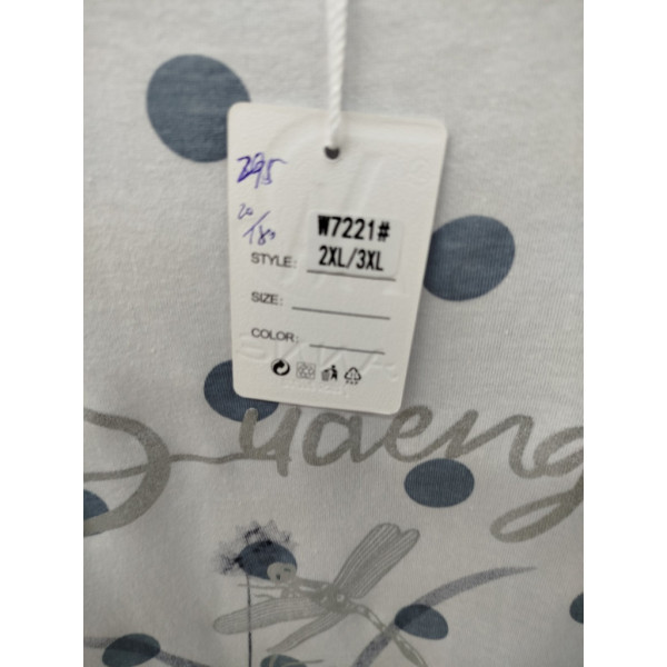 7221# микс цветов женская футболка (хлопок, 20 ед, размеры батал: 2XL/3XL универсальный) выдача на следующий день Kiss me