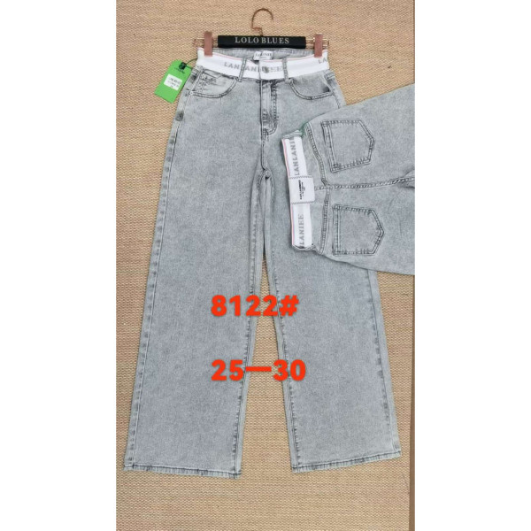 8122# серые женсике джинсы (Lanlaniee, стрейч коттон, 6 ед, размеры норма: 25-30) выдача на следующий день LANLANIEE