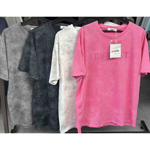 8882# микс цветов женская футболка (варенка, 4 ед, размеры норма: M-L универсальный) выдача на следующий день Футболка