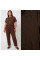 0367-91 коричневый женский костюм-двойка (футболка + штаны) (5'TH AVENUE, турецкий хлопок, 3 ед. размеры полубатал: 48. 50. 52) 5`th Avenue