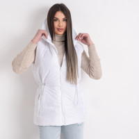 0075-10 белая женская жилетка (5'TH AVENUE, синтепон, 3 ед. размеры норма: 42. 44. 46) 5`th Avenue