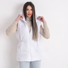0075-10 белая женская жилетка (5'TH AVENUE, синтепон, 3 ед. размеры норма: 42. 44. 46) 5`th Avenue