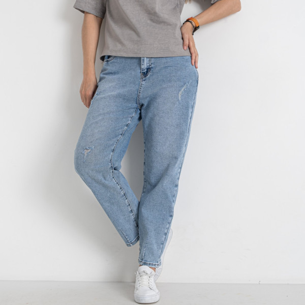 0730-4 / голубые женские джинсы (LADY N, стрейчевые, 4 ед. размеры батал: 31. 31. 31. 31) Джинсы