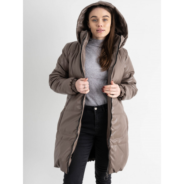 0075-3 МОККО куртка женская удлиненная из экокожи на синтепоне (5'TH AVENUE, 3 ед.размеры: 42.44.46) 5`th Avenue
