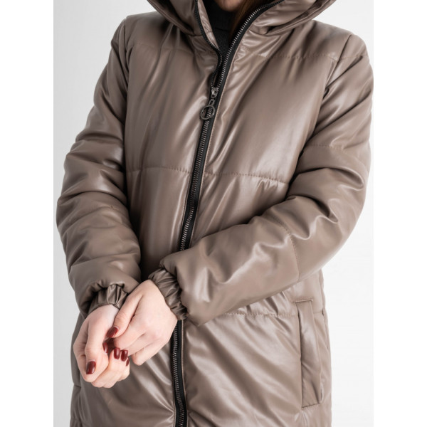 0075-3 МОККО куртка женская удлиненная из экокожи на синтепоне (5'TH AVENUE, 3 ед.размеры: 42.44.46) 5`th Avenue